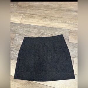 J. Crew Wool Blend Dark Gray Mini Skirt
